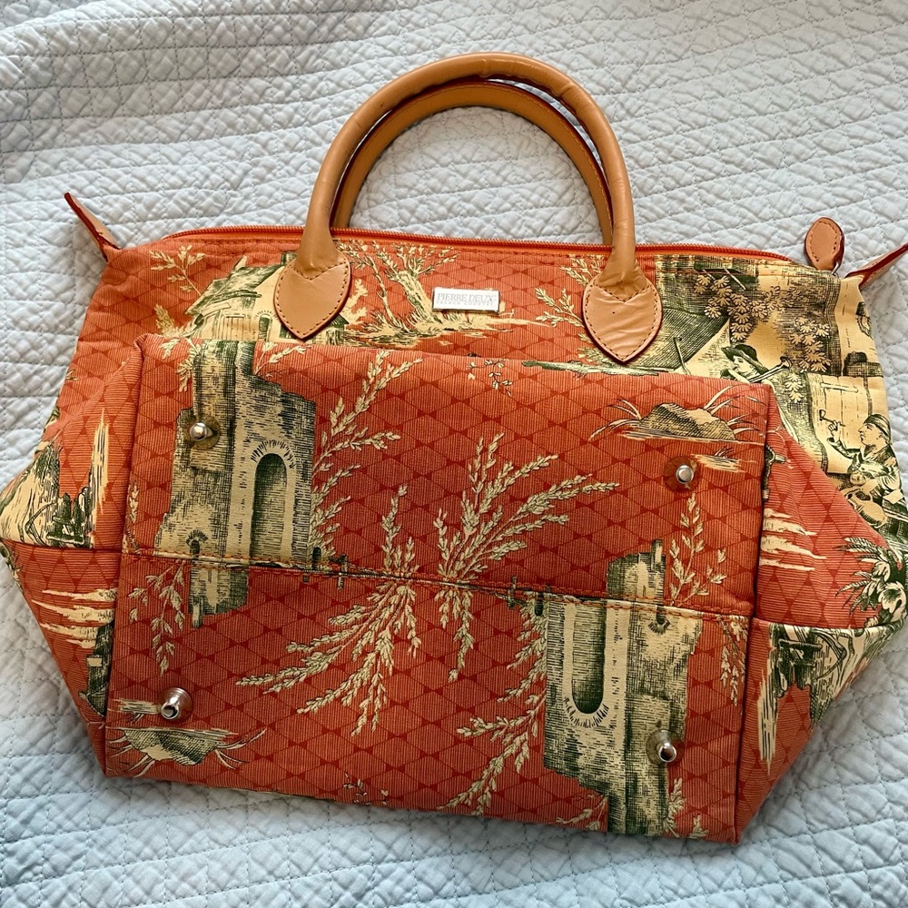 Dooney & Bourke Orange Scenic Toile Tote - Picture 2 of 11